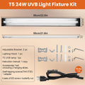 MIXJOY T5 HO UVB Reptile Light Kit, 22Inch 24W 10.0 Bulb for Bearded Dragon