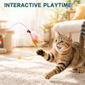 iCAGY 25 Pcs Cat Toys for Cats, Indoor Kittens - Interactive Variety Pack, 45 inches Rainbow Cat Tunnel, Feather Teaser, Feather Golf, Mice, Springs, Balls, Noise Toys - Rainbow/Colorful 45"