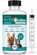 Giarcidia Liquid Dog Dewormer & Cat Dewormer – 4 oz Liquid Dewormer for Dogs & Cats – Vanilla Flavour Pet Dewormer with 