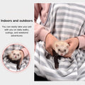 Ferret Sling Carrier - Fleece Small Pet Carrier Bag Soft Breathable Hands Free Shoulder Front Chest Apron Bonding Pouch 