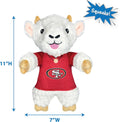Pets First NFL SAN Francisco 49ERS Goat Plush Toy for Dogs and Cats with Squeaker, Wearing a Team Jersey! Fun & Sporty G