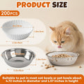 Alotiki 200 Pcs Disposable Cat Food Bowls Liner & 1 Stainless Steel Bowl