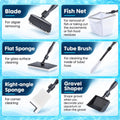 AquaMiracle 6 in 1 Aquarium Cleaning Tool Kit Fish Tank Cleaning Kit for 20-160 Gallon Tank with Telescopic Long Handle,