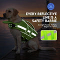 ASENKU Dog Life Jacket, High-Buoyancy Life Vest with Removable Front Float, Rescue Handle and Reflective Strips, Adjusta