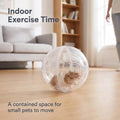 1Pc White-Transparent Plastic Silent Hamster Ball, Exercise Ball for Small Animals, Spinner Hamster Running for Sugar Gl
