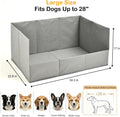 Dog Litter Box Indoor with High Walls 23"x34"x17" (Not Included Pee Pad)