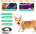 Stainless Steel Slow Feeder Dog Bowls,Slow Food Bowl for Dog & Cat - 1 Cups Capacity,Paw-Shaped Design Pet Food Holder,M