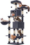Feandrea Cat Tree, 81.1-Inch Large Cat Tower, Multi-Level Condo