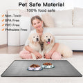48" x 32" XXXL Largest Pet Food Mat, Silicone Dog Mats for Food and Water, Nonslip Pet Feeding Mats for Floors,Dog Cat B