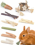 Bissap Bunny Chew Toys, Natural Seagrass Hanging Basket Chews Water Plant Woven Chinchillas Chewing Treats for Rabbits G