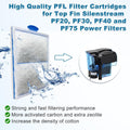 driamor 16 Pack PF-L Fish Tank Filter Cartridges Compatible with PF20, PF30, PF40 and PF75 Power Filters, Aquarium Large