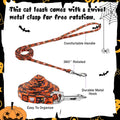 2 Pack Halloween Cat Harness and Leash Breakaway Cat Collars with Bow tie
