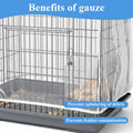 2 Pcs Bird Cage Cover, Elasticity Bird Cage Seed Catcher, Birdcage Seed Catcher Guard Birdcage Netting Cover for Parrot Parakeet, White
