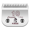 KBDS Detachable Ceramic Pet Clipper Blades,Size-10 Blade Compatible with Most Andis,Oster,Wahl A5 Clippers,Made of Ceramic Blade Cutter and Carbon Steel Blade,1/16'' Inch 1.5mm Cut Length