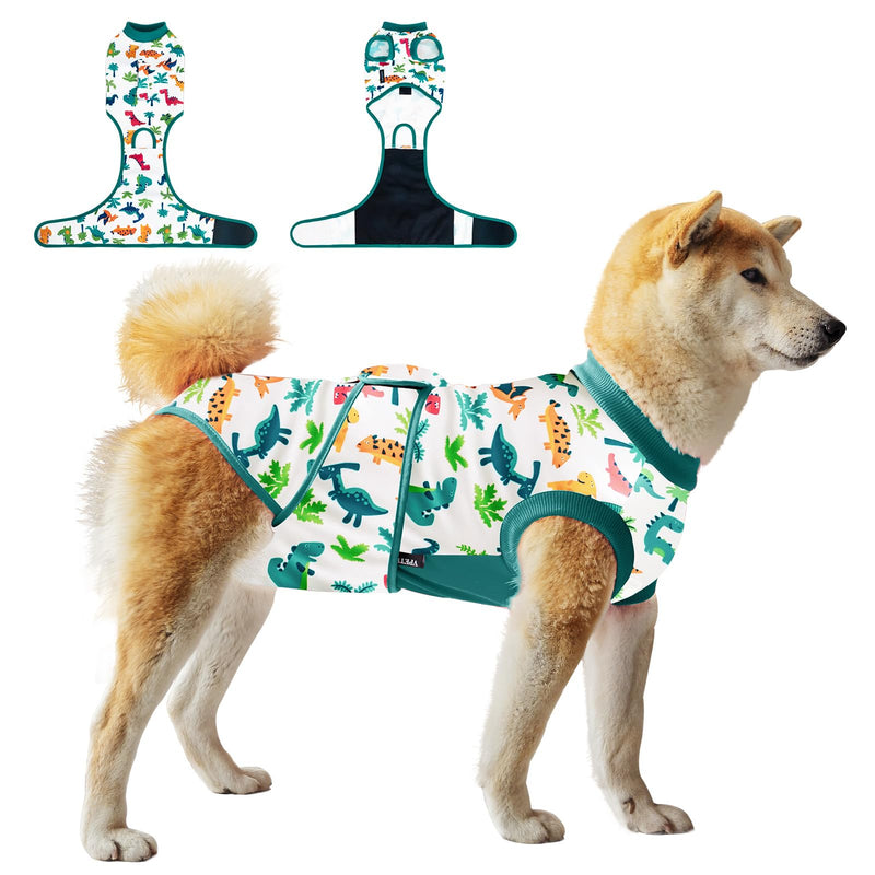 V.PET.B.R Dog Surgery Recovery Suit,Female Male Dog Onesie for Spay Neuter,Substitute E-Collar & Cone,Anti-Licking Breathable Onesie for Small Medium Large Dogs,Dinosaur M