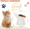 Detachable Elevated Cat Bowls, 15° Tilted Raised Cat Food Bowl Anti-Vomiting, Whisker Friendly, Adjustable Pet cat Dishe