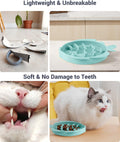 Coomazy Slow Feeder Cat Bowl Silicone Pet Puzzle Feeder for Slow Eating