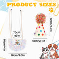 Cat Birthday Hat and Bandana Scarf, Cat Birthday Outfit Party Hat Dog Costumes Cute Lace Puppy Bib Scarf Party Decorations Set for Small Medium Cats & Doggy