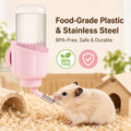 Pet Water Bottle for Cage, 17oz Small Animal Water Dispenser No Drip, White