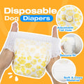 Pet Soft Disposable Dog Diapers Female, Pull Up Doggie Diapers for Female Dogs, 360°Stretchy Waist Puppy Diapers, Super Absorbent Doggy Diaper Leak Proof Design for Dogs in Heat (Small, Count, 20.0)