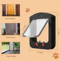 Smart Cat Door with Collar Sensor and 2pcs Magnetic Collars,4 Way Locking with Magnetic Flap, Pet Door for Interior Door