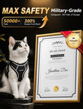 Halypet Cat Harness and Leash Set - MAX Safety 4th-Gen Upgrade, Escape Proof, Adjustable, Comfortable Soft Vest, Easy to Wear Kitten Harness with Reflective Strip for Cats Walking - Small Black