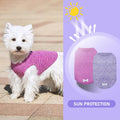 KYEESE 2 Pack Dog Shirts Quick Dry Soft Stretchy Pet T-Shirts with Reflective Label Tank Top Sun Protection Sleeveless Vest Dog Clothes for Medium Large Dogs, XX-Large, Purple+Pink