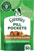 Greenies Pill Pockets Large Size Dog Treats, Peanut Butter, 7.9 oz