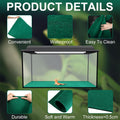 Haull 4 Pcs Reptile Carpet Terrarium Floor Mat Liner, 47 x 24 Inch, Green