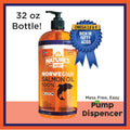 Nature's Diet Pet 32 oz Norwegian Salmon Oil Dogs & Cats - Natural Support for Joint Function Immune Heart Health Appetite Skin & Coat Omega 3 6 9 Liquid Food Topper EPA DHA Fatty Acids
