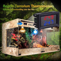 IS Icstation Digital Thermometer, Car Auto Temperature Gauge Sensor, DC 4-28V Fahrenheit Dual Display, Monitor with 2 NT