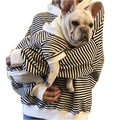 Matching Dog and Owner Clothes Separately Sold,Striped Mom Dad Dog Hoodie for Small Dogs Cats,Puppy Sweatshirt Fall Winter(Black,Owner M)
