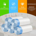 80 Count Cat Litter Box Liner for Automatic Cat Litter Box and Litter Box Robot 5/4/3, Heavy-Duty Tear-free Drawstring Receptacles Bags Thickened Waste Bags, 25.2 x 15.7 IN
