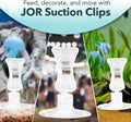 JOR 4 Pack Fishes Veggie Kelp Plant Suction Cup Clips for Aquariums, 2” x 1”, Feeding Tool, Aquarium Accessory for Fish 