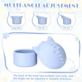 Funnymoom 2 Pack Silicone Cat Slow Feeder, Elevated Slow Feeder Cat Bowl for Dry and Wet Food, Tilted Design with Non Slip Base, Adjustable Angle for Pet(Green and Blue)