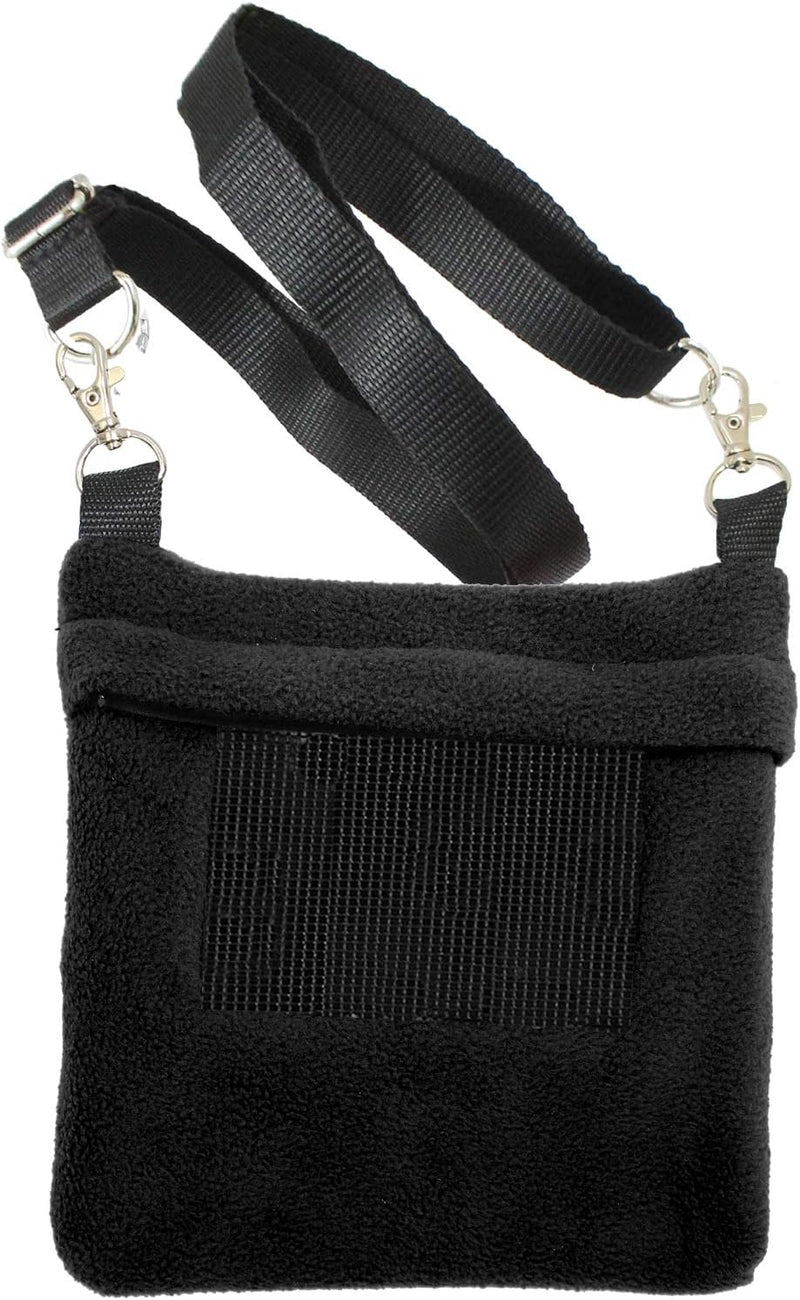 Exotic Nutrition Economy Carry Bonding Pouch (Black) - for Sugar Gliders, Squirrels, Marmosets, Hamsters, Rodents, Rats,
