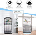 BSBMIEQM Universal Bird Cage Seed Catcher,Seed Catcher Guard Net Cover,Parrot Nylon Mesh Net Cover,Soft Airy Cage Net Stretchy Skirt for Round Square Cages