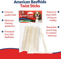 Pet Factory American Beefhide 5" Twist Sticks Dog Chew Treats - Natural Flavor, 10 Count/1 Pack