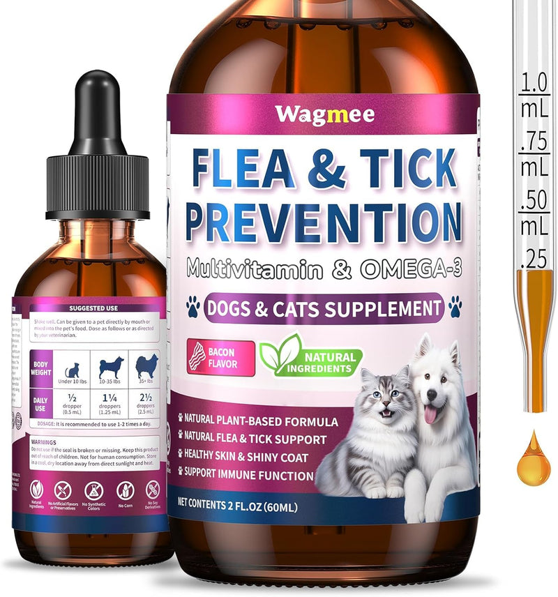 Flea and Tick Prevention for Cats & Dogs with Multivitamin 60ml