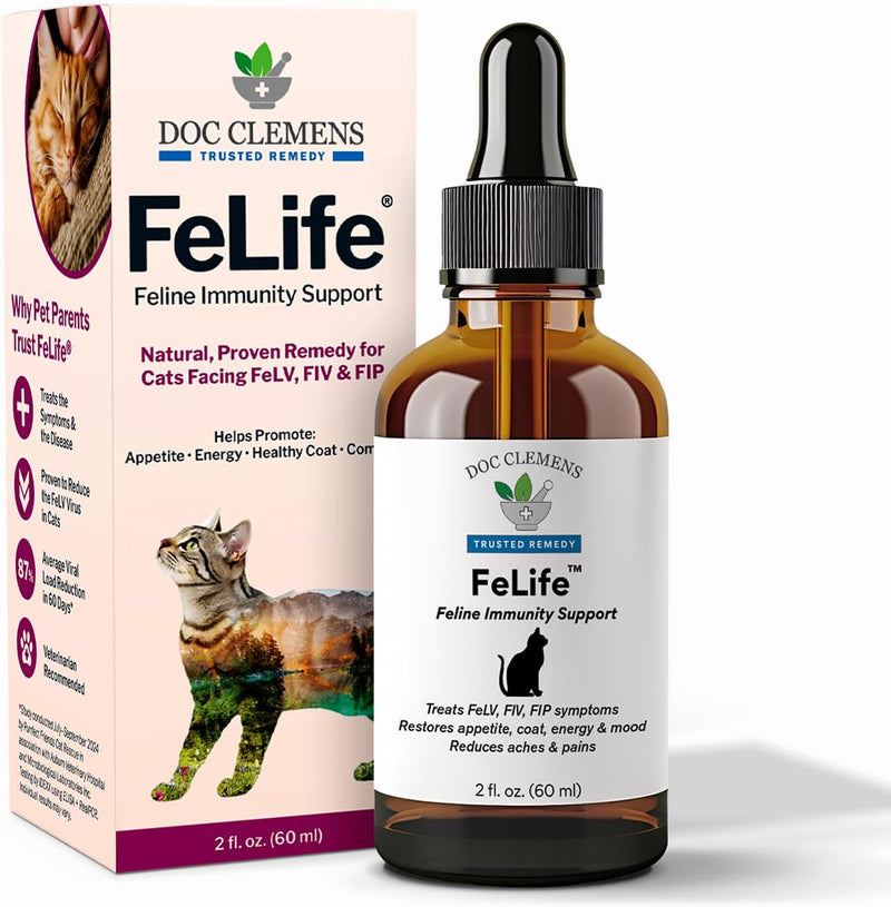 FeLife® Feline Immunity Support, FeLV Viral Load Reduction, 1 Bottle