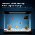 Fish Tank Thermometer, Digital Aquarium Thermometer, Wireless Probe Stick-on Design, Dual-Readout in Fahrenheit and Cels