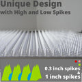12 Pack Scat Mats for Cats with Interlocking Design, Adjustable Safe Spike Mat for Protective Deterrent, 16x13 Inch Indoor Outdoor All-Season Repellent