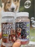 Puppy Love: Treat Play Love Duo - Gingerbread - 4oz Scented Bubbles & 1.78oz Flavored Treats - Dog Interactive Toy & Cru