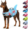 AOFITEE Dog Life Jacket High Buoyancy Shark Dog Life Vest for Swimming, M