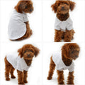lovelonglong Basic Dog Polo Shirts Premium Cotton, Polo T-Shirts for Large Medium Small Dogs with a Two-Button Collar Blank Color White M