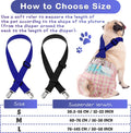 Nuanchu 2 Pcs Dog Suspenders for Diapers Female Male Pet Diaper Harness, M