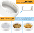 Eiito Reptile Food Bowl,Hermit Crab Lizard Gecko Ceramic Food Dish, 7 Compartments Anti-Turning Bearded Dragon Food & Wa