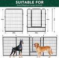 VISCOO Dog Playpen Outdoor, 16 Panels 40" High Metal Dog Fence with Gate, Pet Fence for Large/Small Dogs, Portable Dog Fence for RV Camping, Yard