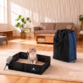 Hillban Travel Litter Box for Cats, 4 in 1 Collapsible Portable Box