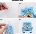 Zynoro Visible Car Window Suction Cup Signs,2-Pack Double-Sided Pet Mode Indicators, Must-Have Car Accessory for Dog Owners